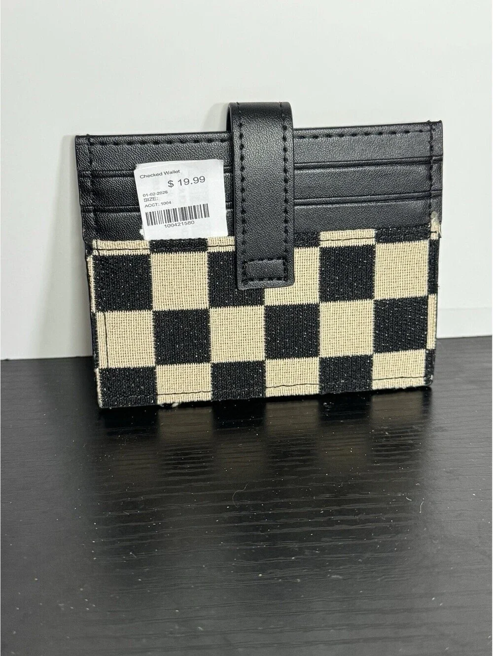 NEW Checkered Card Holder Wallet